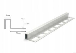 Listwa do glazury ACD 12 aluminium 250 cm