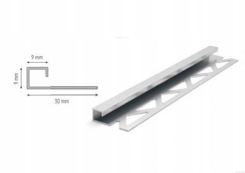 Listwa nierdzewna do glazury NCD9 / 250 cm