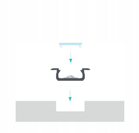 PROFIL LED LUMINES ,,Z'' 1m ANODA SREBRNA