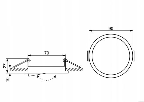 Oprawa halogenowa VEPA BIAŁA LED GU-10