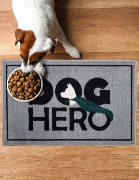 DYWANIK UNI. 60X100 DOG HERO SZARY