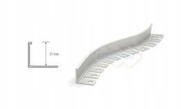 Listwa łukowa A15Ł aluminium 250 cm