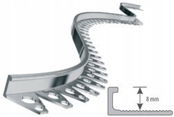 Listwa łukowa A8 ANODOWANA aluminium 250 cm